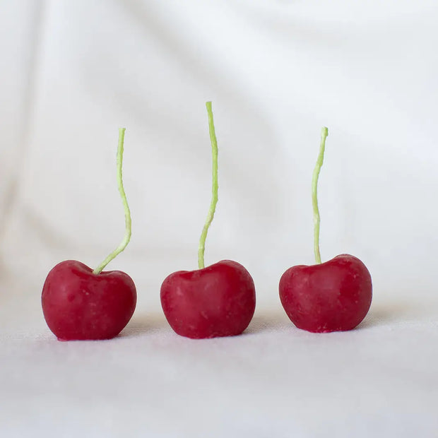 Beeswax Cherry Birthday Candles