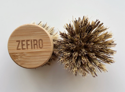 Bamboo and Abrasive Palm Fibre Replacement Head
